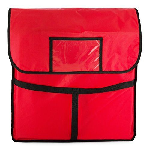 Red Insulated Pizza Pie Delivery Bag - Fits two 18&#034; Pizza Boxes - 20 x 20 x 6&#034;