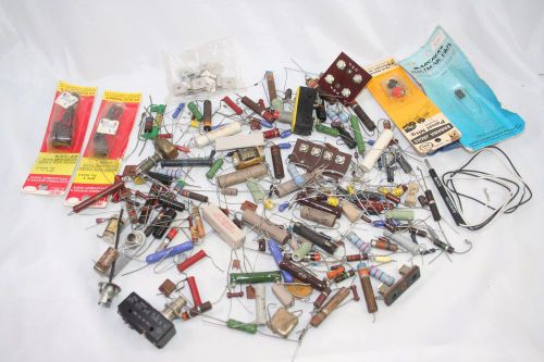 Grab Bag - Mixed Lot of Vintage Electronic Components, Resistors, Capacitors