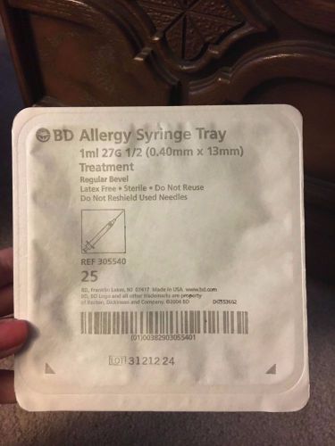 Allergy Syringe Tray