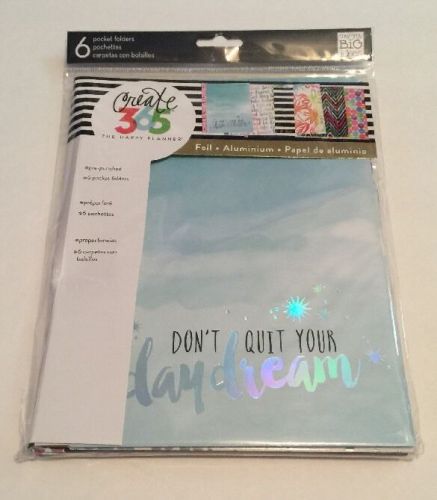 Happy Planner Don&#039;t Quit Your Daydreams Pocket Folders Create 365 MAMBI New