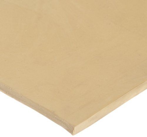 Small Parts Natural (Gum) Rubber Sheet, Tan, 0.25&#034; Thick, 12&#034; Width, 12&#034; Length,