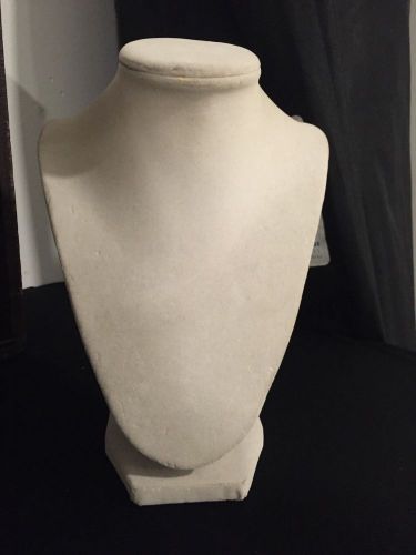 White Neck Jewelry Display, 12 Inches Tall