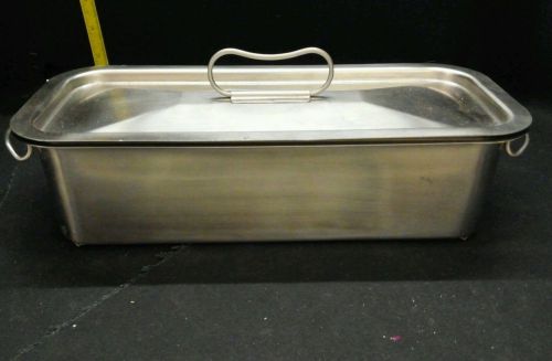 Stainless steel steam pan. 10&#034; x 4&#034; with steam tray, handles and lid. US Pioneer