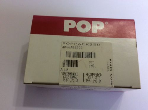 Pop ad66abs200 blind rivet, 3/16 dia, 0.550 l, pk250 for sale