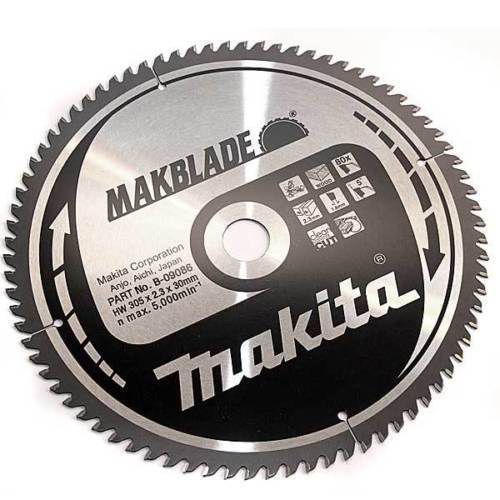 Genuine NEW Makita B-09086 305mm x 30mm x 80T Makblade Mitre Saw Blade