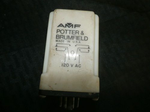 Amf potter brumfield 10 amp dpdt 120v timing relay chb-38-70021 for sale