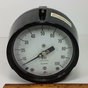 Usg us gauge dial no. 33004   0 - 100 psi   rear connect pressure gauge solfrunt for sale