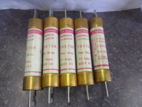 Nice Lot Shawmut TRS75R 75 Amp Fuses Bussmann FRS R 75 600 Volts