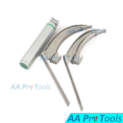 AA Pro: Mccoy Flexi-tip Fiberoptic Led Laryngoscope Set- Blade # 3 &amp;4, Medium Ha