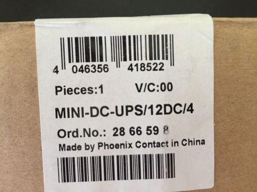 Phoenix Contact MINI-DC-UPS/12DC/4 New In Box