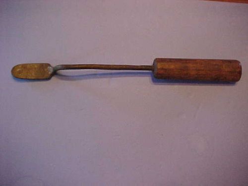 ANTIQUE PRIMITIVE TOOL HORSE TOOTH FILE * WOOD HANDLE