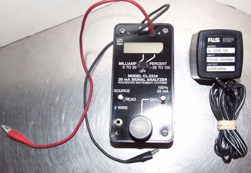 RIS Rochester AccuPro Model CL-2234 20mA Signal Analyzer w/Power Supply &amp; Case