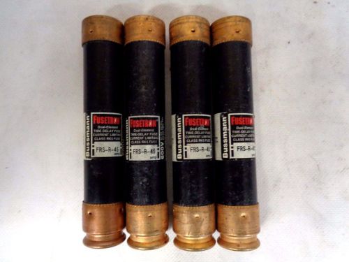 NEW LOT OF 4 BUSSMANN FUSETRON FRS-R-45 TIME DELAY FUSE