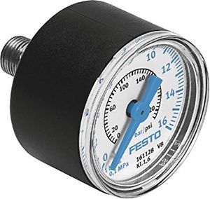 Festo 161127 bar/psi precision pressure gauge, 6 bar map-40-6-1/8-en for sale