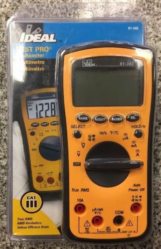 Ideal Test Pro True RMS Multimeter Model 61-342 Brand New Factory Sealed C-x