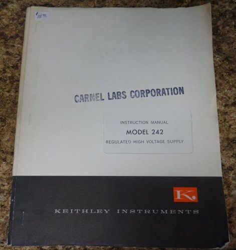 Keithley model 242 high voltage supply instruction manual for sale