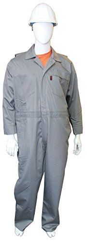 Chicago Protective Apparel 605-FRC-G-3XL FR Cotton Coverall, 3X-Large, Grey