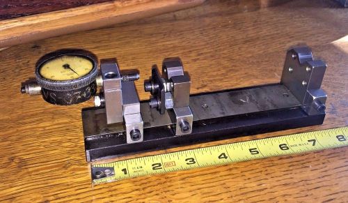 Bench micrometer precision gage fixture 8&#034; x 2&#034; bryant indicators v blocks for sale