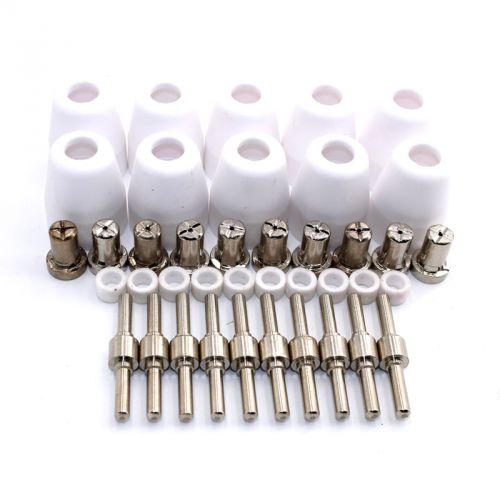 40pcs inverter DC air plasma cutting PT3 electrodes tip gas ring and shield cup