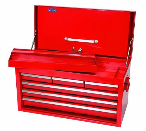 Williams tb-6024ra 6 drawer 26&#034; top chest-drop front for sale