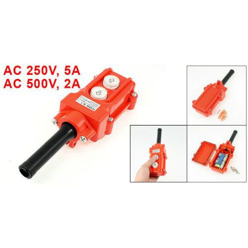 New orange water proof hoist crane pendant up down station pushbutton switch ad for sale