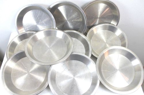 LOT 10 WINCO APPL-9 ALUMINUM PIE PLATE TIN 9&#034; RESTAURANT KITCHEN INDUSTRIAL I2