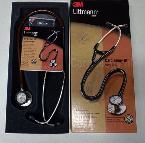 3M Littmann Cardiology III Stethoscope, Chocolate Tube, 27 inch, 3137