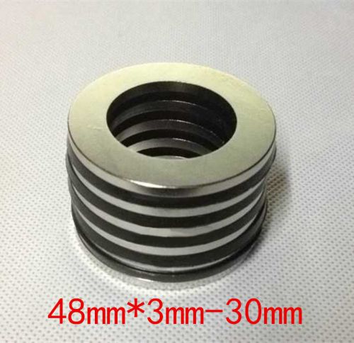 1-20pcs D48mm x 3mm Hole 30mm Ring Round Neodymium Permanent strong Magnets N50