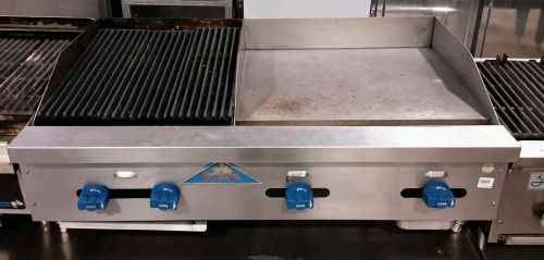 Used Comstock Castle FHP42-24-1.5RB Countertop Nat. Gas Griddle/Charbroiler