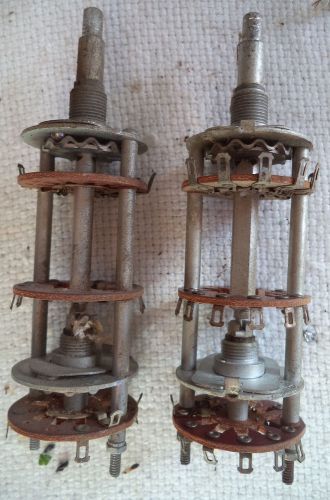 (2) nos 3 pole single throw (3pst) 5 position limited rotary switch for sale
