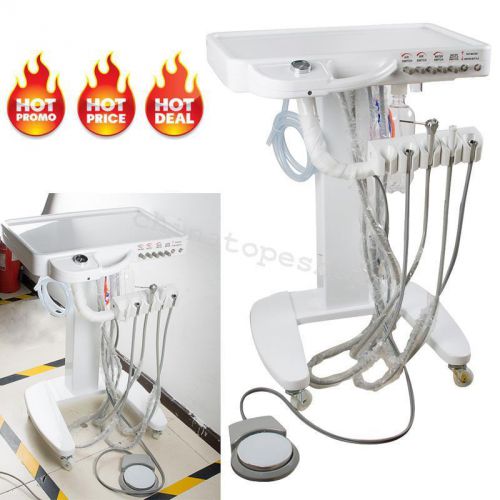 top 4Holes Dental Unit Delivery Mobile Cart Equipment + 3-way air/water syringe