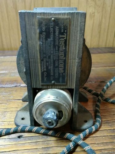 Antique Testophone Armature field Coil Tester  Auto Equipment Service Growler