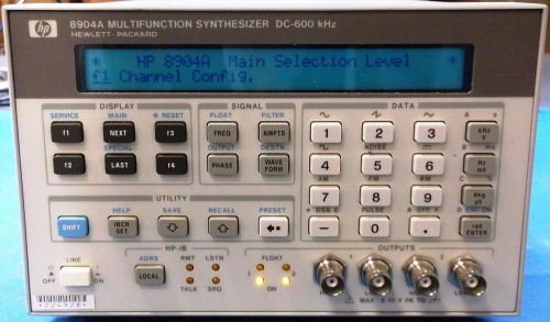 HP 8904A DC-600KHz HPIB Multifunction Synthesizer Generator Tested With OPT. 2
