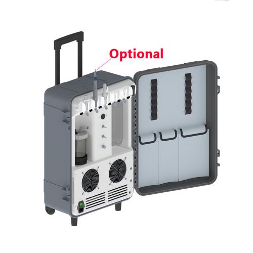 Portable 5L Dental Turbine Unit Suitcase 4 Hole +curing light +Air Compressor