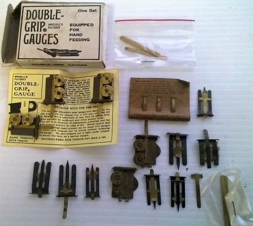 Letterpress double grip gauge pins new in the original box plus others