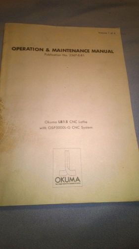 Okuma Operation and Maintenance Manual 2567-E-R1