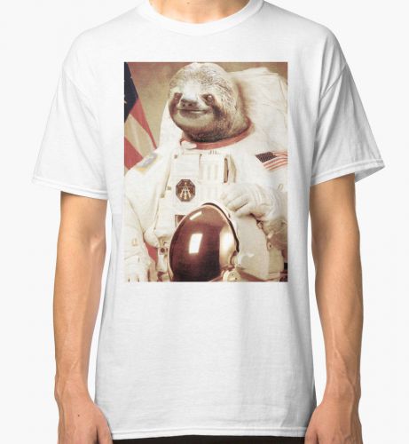 Astronaut Sloth Men&#039;s White Tees T-shirts Clothing