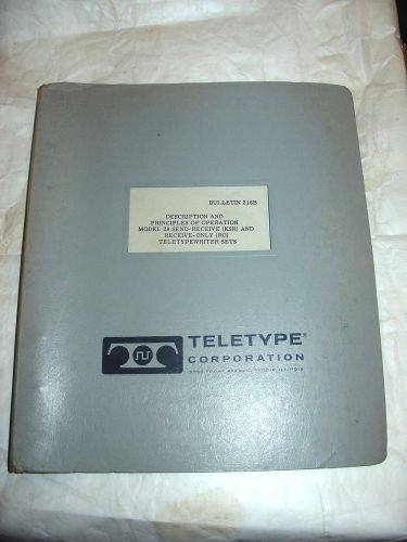 Teletype Model 28 Bulletin 216B Operation Manual for the RO and KSR Machines