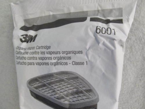 3m Organic Vapor Cartridge - Pack of 2 - Gray -6001 brand new