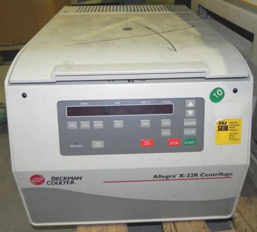 BECKMAN COULTER ALLEGRA X-22R REFRIGERATED BANCHTOP CENTRIFUGE 392187