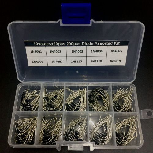 Common use Diode assorted kit box 10valuex20pcs 1N4001~1N4007 1N5817~1N5819