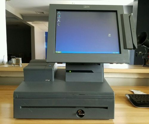IBM Windows XP POS Cash Register System Retail Point Of Sale Terminal Scanner