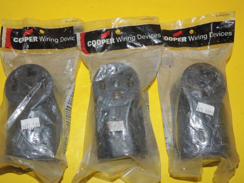 (3) Cooper Wiring Devices #1225, 30A, 125/250V, Surface Mount Dryer, New in Pack