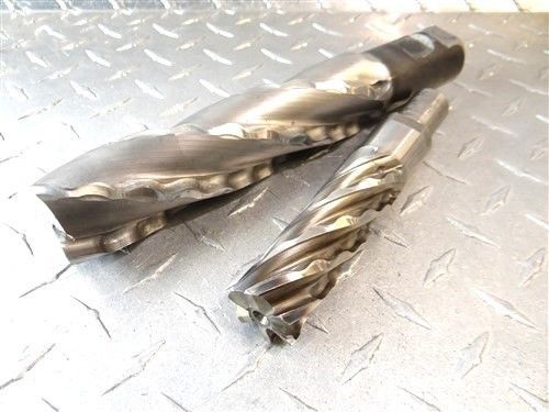 Pair of hss crest cut end mills 1&#034; &amp; 1-1/2&#034; weldon for sale