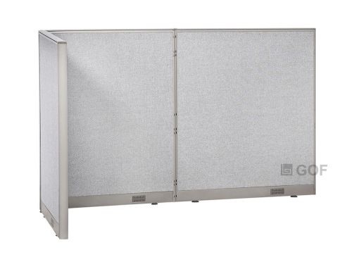GOF L-Shaped Freestanding Partition 36D x 96W x 60H /Office, Room Divider 3&#039;x8&#039;