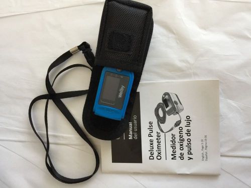 DELUXE PLUS OXIMETER WITH LANYARD POUCH &amp; MANUAL NEW WITHOUT PACKAGING