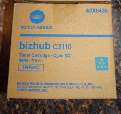 Genuine konica minolta tnp51c magenta toner cartridge a0x5435 for bizhub c3110 for sale