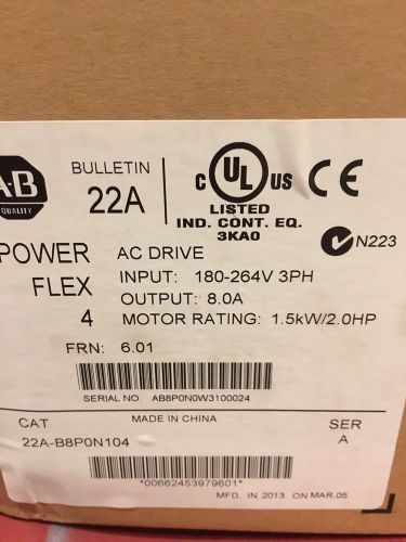 AB Power Flex4  2hp AC Drive