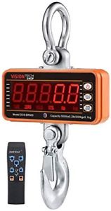 VisionTechShop Digital Crane Scale, DCS-ER 500lb 200kg Heavy Duty Compact Scale