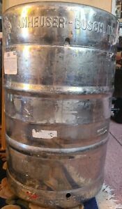 ANHEUSER BUSCH EMPTY BEER KEG Stainless Steel 15.5 GALLONS